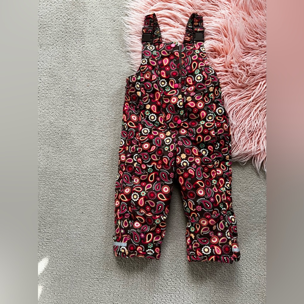 Paisley Print Snow Overalls